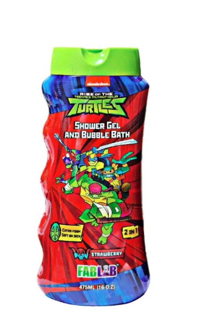 FabLab Nickelodeon Ninja Turtles Shower Gel & Bubble Bath BlueBerry - 475 ml