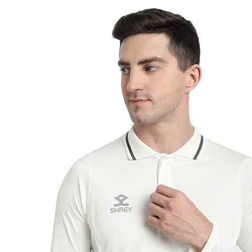 SHREY Cricket.Premium Shirt L/S - L Off White - Image 4
