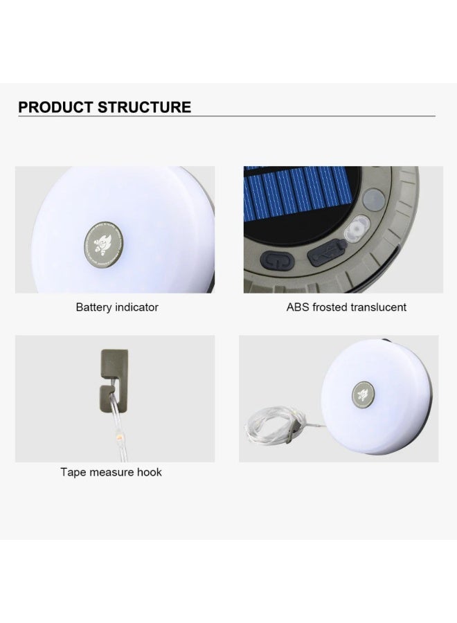 فانوس التخييم الذكي 2 في 1 – كشاف محمول + شريط إضاءة LED قابل للسحب (10 متر) – شحن USB ومقاوم للماء – مثالي للرحلات، الحدائق، والديكور. - Image 3