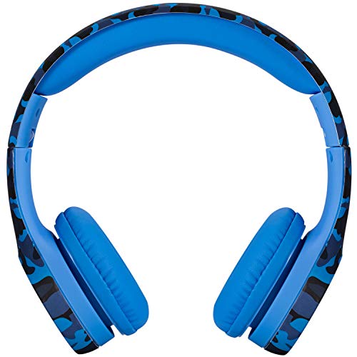 Snug Play+ Kids Headphones – Volume Limited 93dB for Safe Listening – Foldable, Durable Headphones for Toddlers, Boys & Girls – Tangle-Free Cord – Ideal for Travel, School, Tablets - Blue Camo - Image 3
