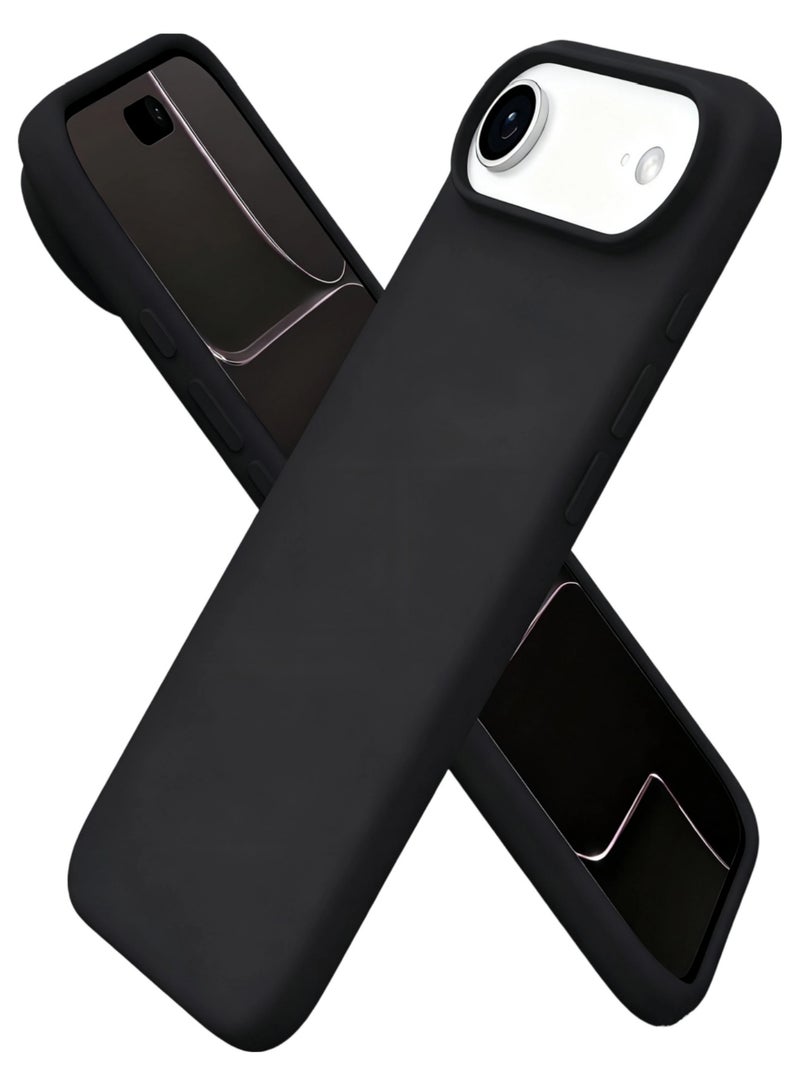 DUSALA Compatible with iPhone Air Case, Silky and Soft Touch Series Premium Soft Liquid Silicone Rubber Full-Body Protective Bumper Case for iPhone Air (Black) - Image 1