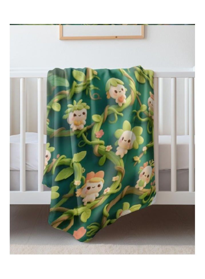 general Children's or student cartoon flannel thin blanket (warm and comfortable, suitable for sleep, games) 100cm*150cm - 403 - Image 1