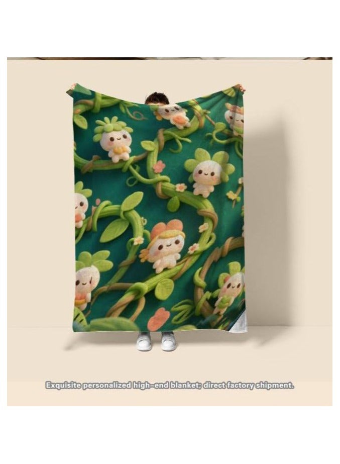 general Children's or student cartoon flannel thin blanket (warm and comfortable, suitable for sleep, games) 100cm*150cm - 403 - Image 3