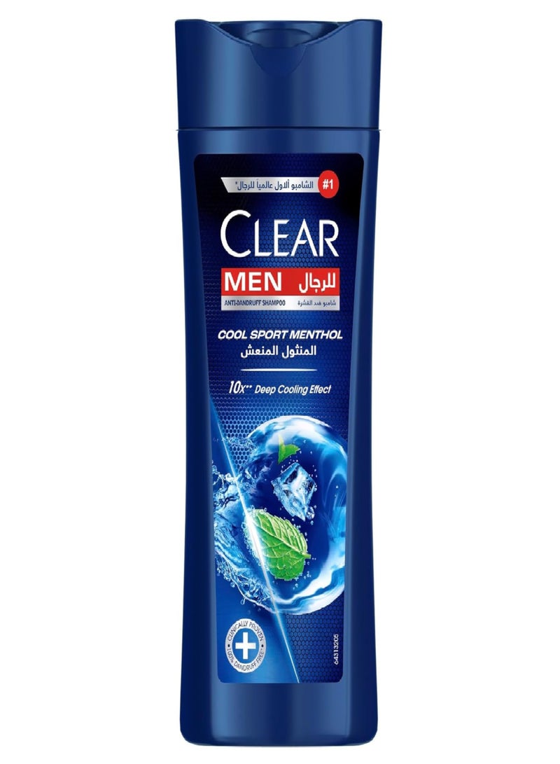 Clear Men's Anti-Dandruff Shampoo Cool Sport Menthol 10x Deep Cooling Effect 400ml