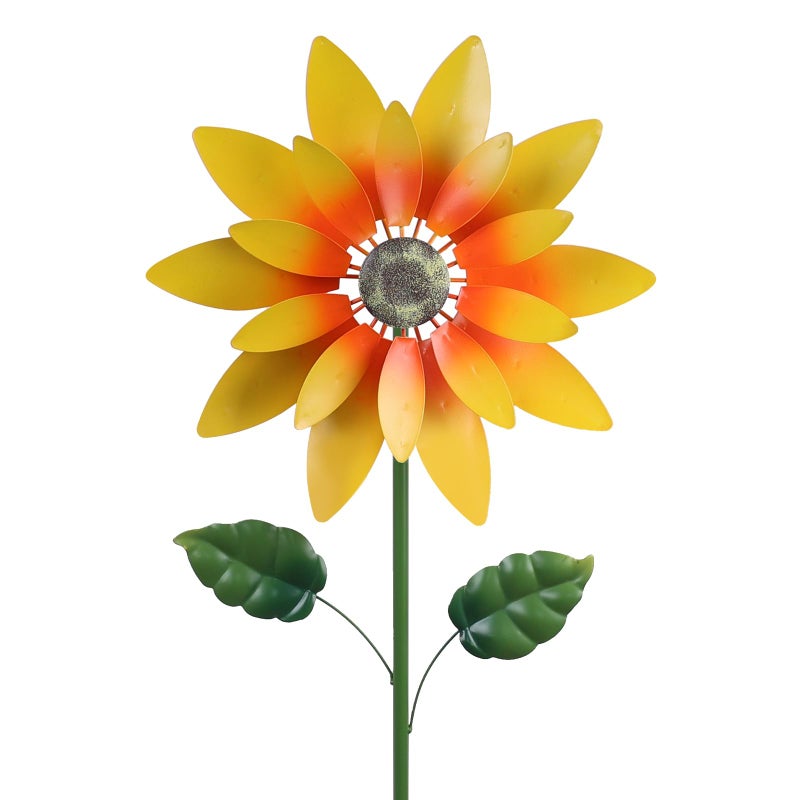 hogardeck Outdoor Wind Spinner, 61" Metal Sunflower Wind Spinner with Stake, 360Â° Rotating Windmill Yard Art, Kinetic Wind Sculptures for Home Lawn Backyard Patio Decor, Gifts for Garden Lovers - Image 1