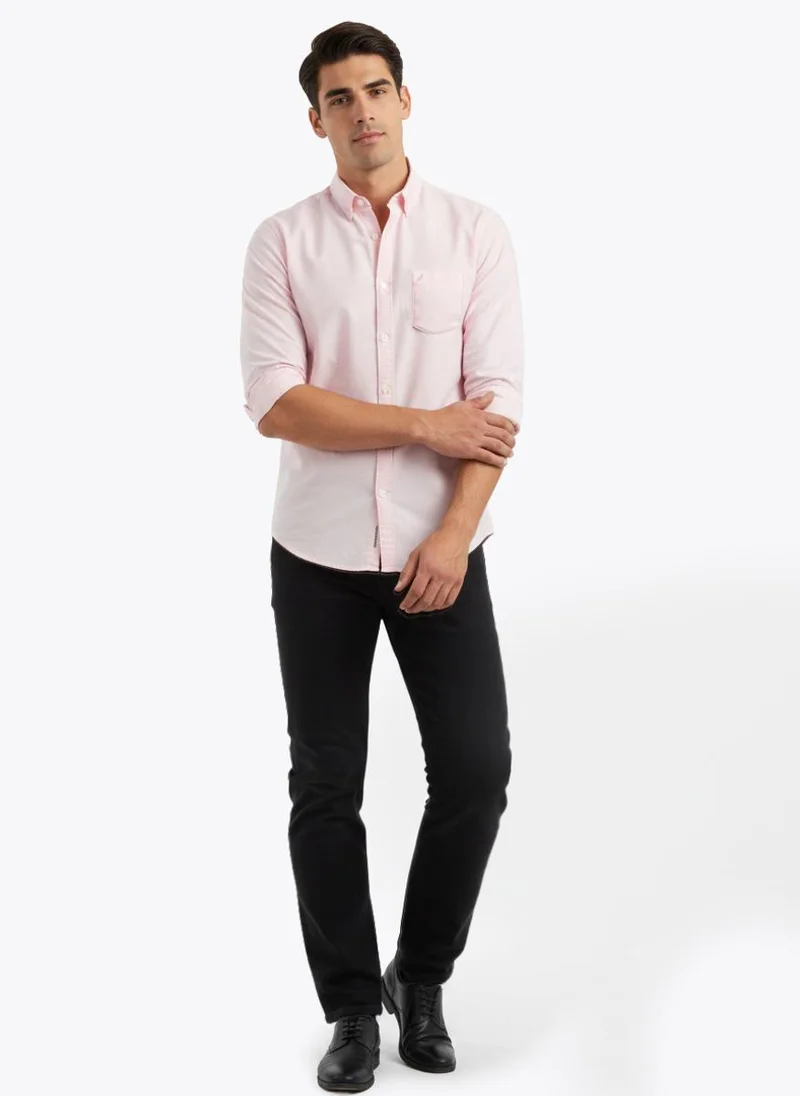 نوتيكا Men's Solid Long Sleeve Oxford Shirt