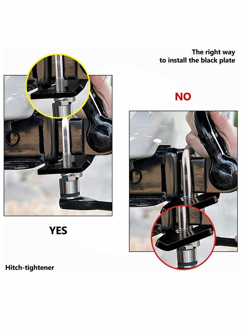 Excefore 1Pcs Hitch Tightener for 1.25" and 2" Hitches, Solid Steel Anti-Rattling Stabilizer Rust-Free Reducing Extra Movement including Swaying, Rocking and Rattling of Any Hitch-Mounted Accessory - Image 4