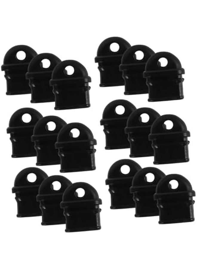 20 قطعة من واقيات منفذ الشحن Type C باللون الأسود، أغطية متينة ضد الغبار من البلاستيك لصيانة الهاتف - Image 2