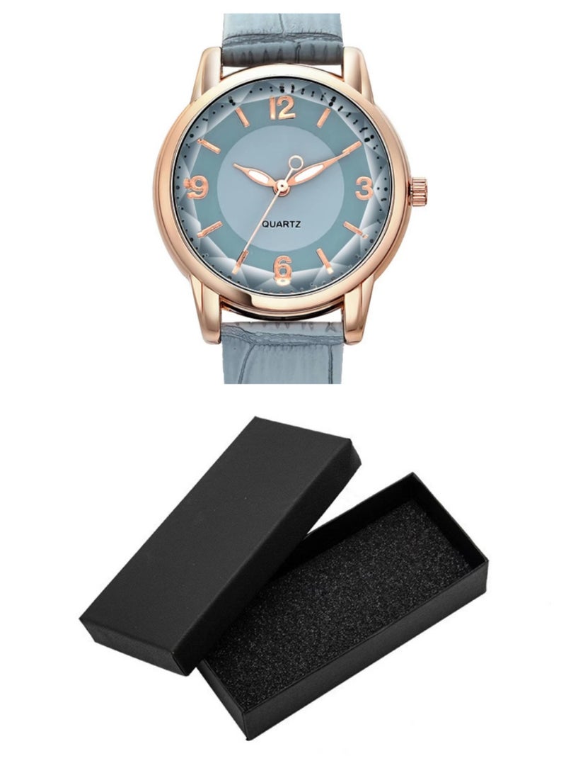 Mark Fairwhale Temperament Dual Tone Dial Belt Women's Watch 