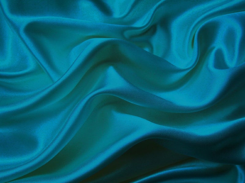 MK Home Mk Collection 4pc Queen Soft Silky Satin Solid Turquoise Deep Pocket Sheet Set New - Image 1