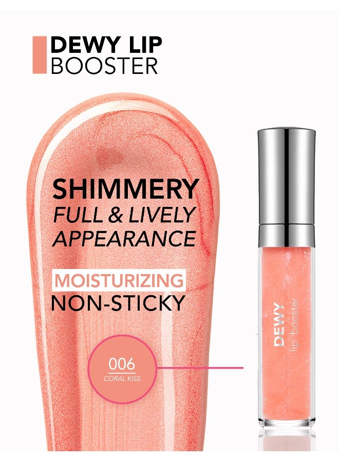 flormar Dewy Lip Booster – 006 Coral Kiss – Plumping Look Lip Gloss, Shiny Wet Finish, Moisturizing Feel, Non-Sticky Comfort 06 Coral Kiss - Image 4