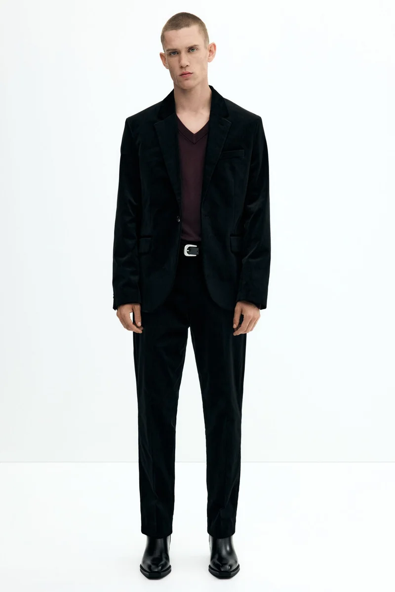 H&M Regular Fit Velvet  suit trousers