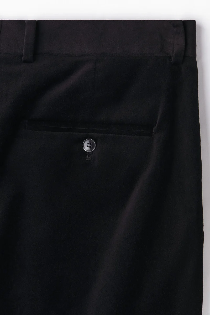 H&M  Regular Fit Velvet  suit trousers for Men | Best Price UAE