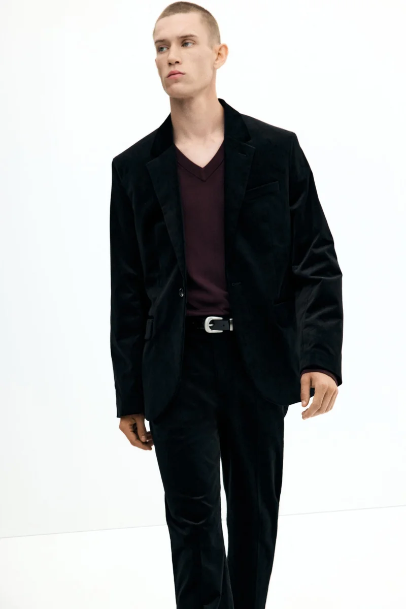 H&M  Regular Fit Velvet  suit trousers for Men | Best Price UAE
