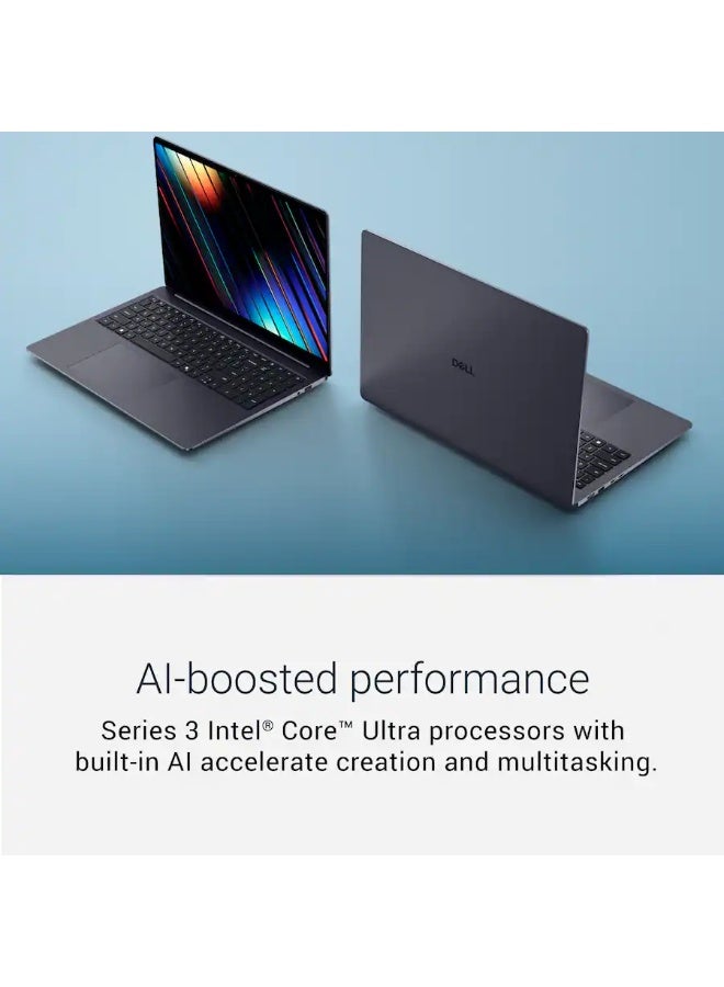 ديل 16S Copilot+ PC Laptop, Intel Core Ultra 7 355, 16GB, 512GB SSD, 16 Inch 60Hz 2K LED Touchscreen, Intel Graphics, Windows 11 Home English/Arabic Celestial Blue - Image 2
