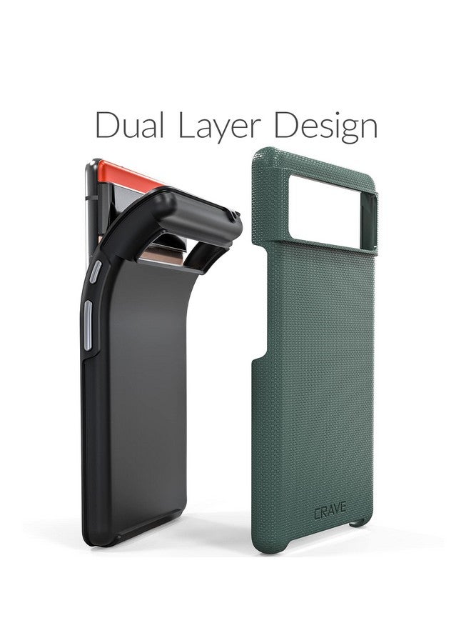 كريف غطاء حماية مزدوج من كريف لهاتف جوجل بيكسل 6، غطاء حماية مزدوج الطبقات مقاوم للصدمات لهاتف جوجل بيكسل 6 - أخضر غابي - Image 4