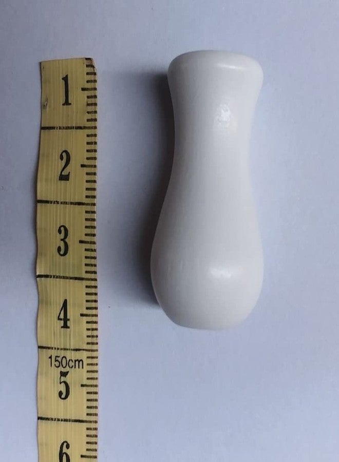 جي شلو مجموعة GSHLLO من 4 قطع من مقابض ستائر خشبية بيضاء، كرات تعليق، حبال ستائر، ملحقات ستائر النوافذ - Image 2