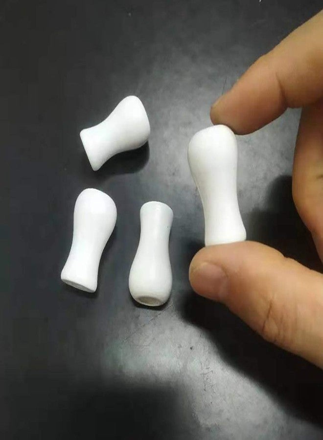 جي شلو مجموعة GSHLLO من 4 قطع من مقابض ستائر خشبية بيضاء، كرات تعليق، حبال ستائر، ملحقات ستائر النوافذ - Image 4