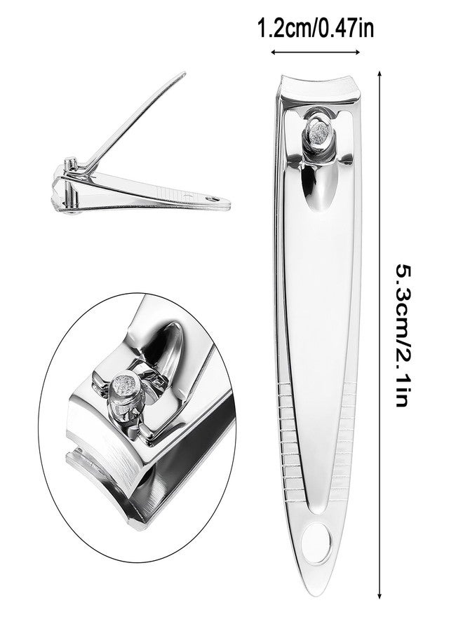 Xosjska 10 Pieces Small Flat Nail Clippers Metal Fingernail Clipper Portable Toenail Clipper Cutter Silver Travel Nail Trimming Pointed Manicure Pedicure for Men Women Homeless Care Supplies - Image 4