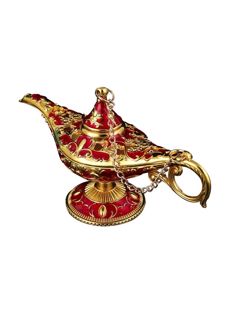 Aladdin Lamp, Art Craft Magic Genie Light Gift with Exquisite Vintage Engraving Pattern