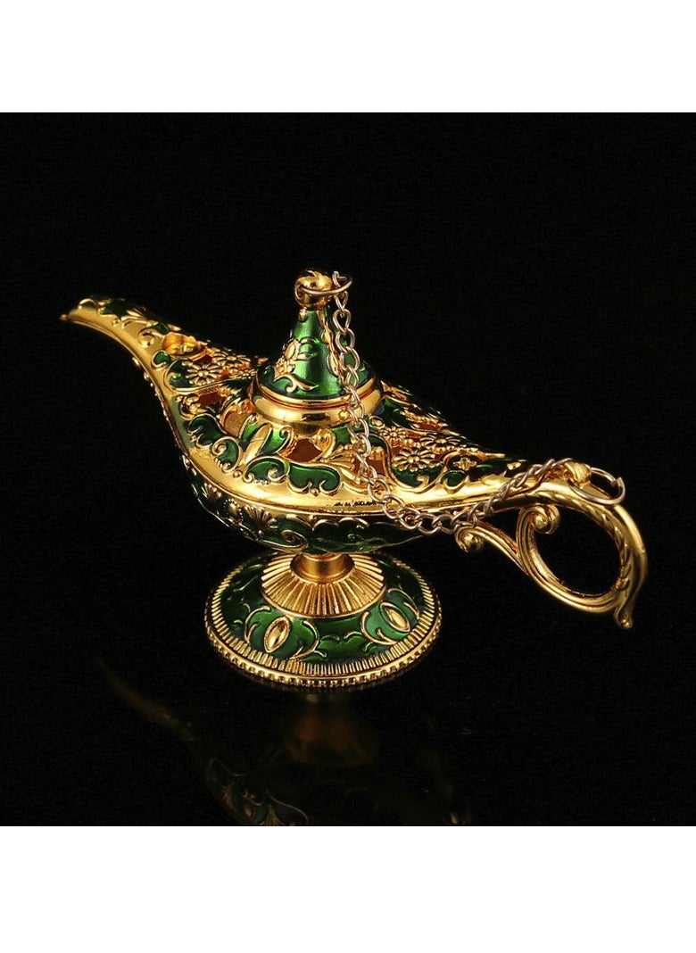 Aladdin Lamp, Art Craft Magic Genie Light Gift with Exquisite Vintage Engraving Pattern