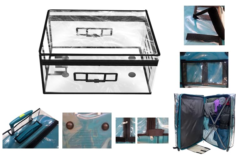 HOMECUTE Trolley Bag Cover, Transparent Protective Covers, PVC Fabric Waterproof Dustproof Luggage Covers with Zipper, Anti-Scratch Trolley Cover for Travel Accessories (28 in) - Image 4