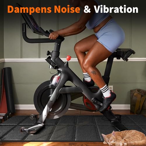 THAILE Exercise Bike Mat, Compatible with Peloton Bikes, 63"x30", Bike Trainer Mats, Mat for Indoor Stationary Spin Bikes Treadmill Walking Pad on Hardwood Floor Carpet Protector - Image 4