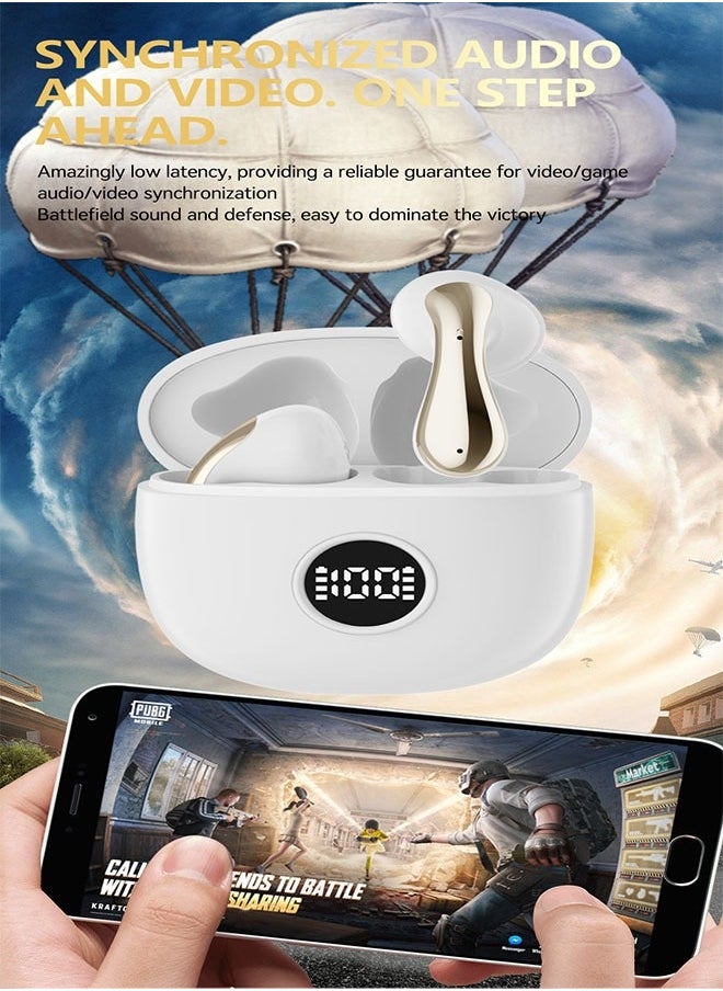 xozgdovg - TWS Wireless Bone Conduction In-Ear Bluetooth Headset Sport Waterproof Earbuds Green - Image 1