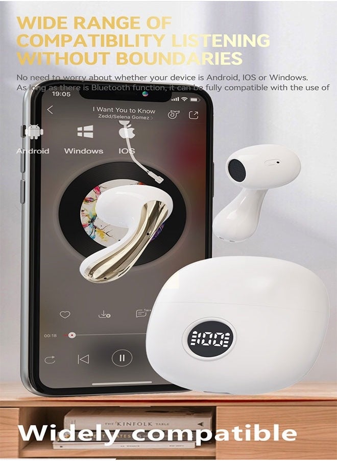 xozgdovg - TWS Wireless Bone Conduction In-Ear Bluetooth Headset Sport Waterproof Earbuds Green - Image 1