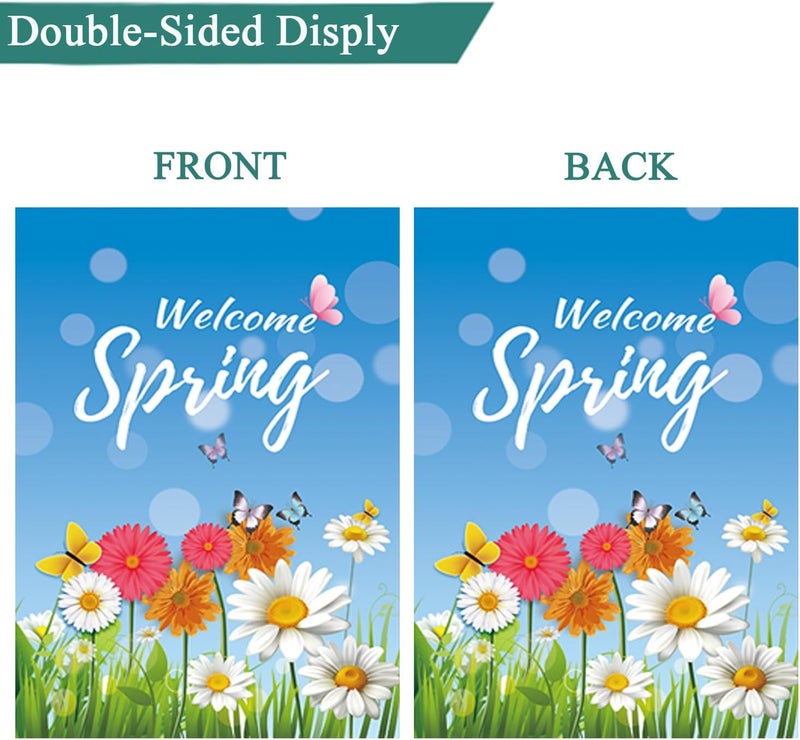 CDLong Seasonal Garden Flag Set of 12 - Double Sided 28 x 40 Inch Large Yard Flags, Outdoor Holiday Decorations for All Seasons, Christmas, Spring, Summer, and Fall - Big House Flags for Outside Decor - Image 2