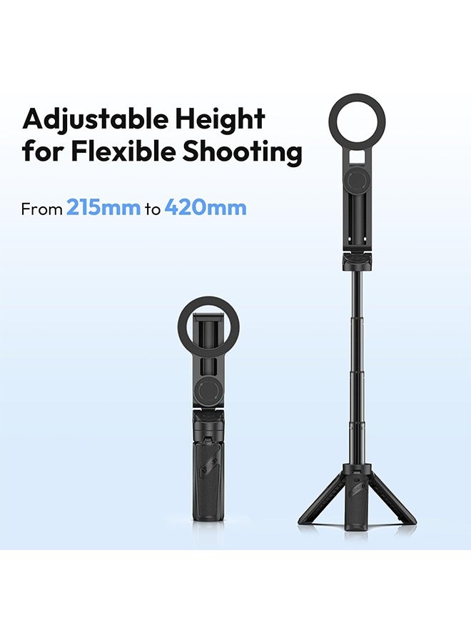 Ulanzi ULANZI JJ03 Magnetic Tripod for Phone with Remote Control, 3-in-1 Selfie Stick Handle Grip 360° Rotation Extendable Stand for iPhone Android Phones - Image 2