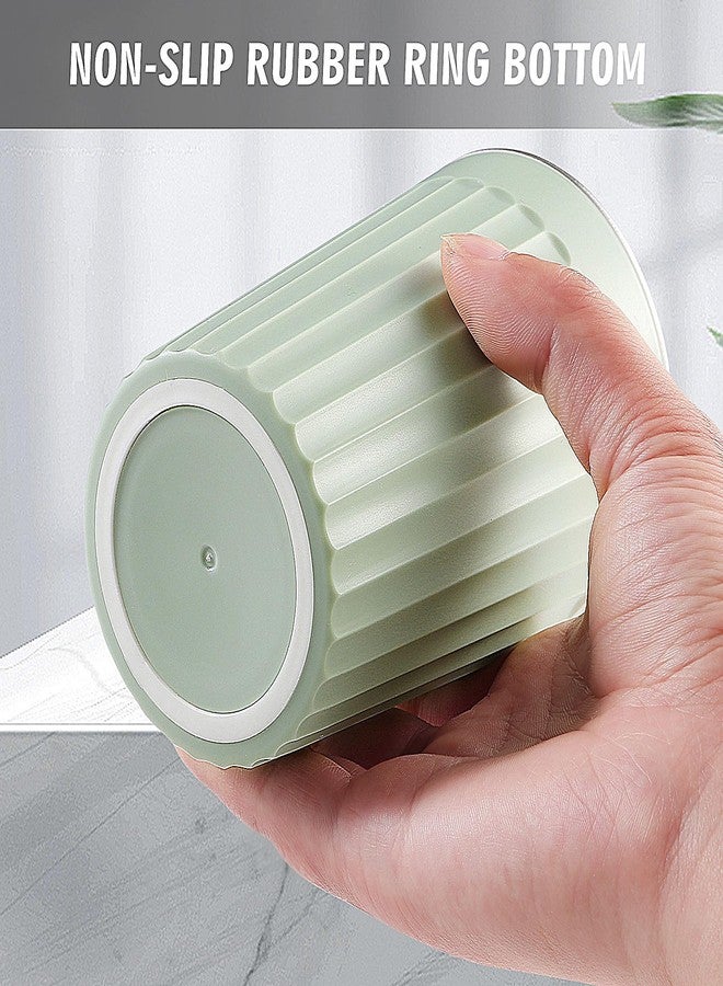 Elivida Toothbrush Holder for Bathroom-12oz Unbreakable Stainless Steel Bathroom Cup,Easy to Clean Toothbrush Cup, Reusable Bathroom Tumbler Cups for Home/School/Office(3" x 4.5") (Green) - Image 5