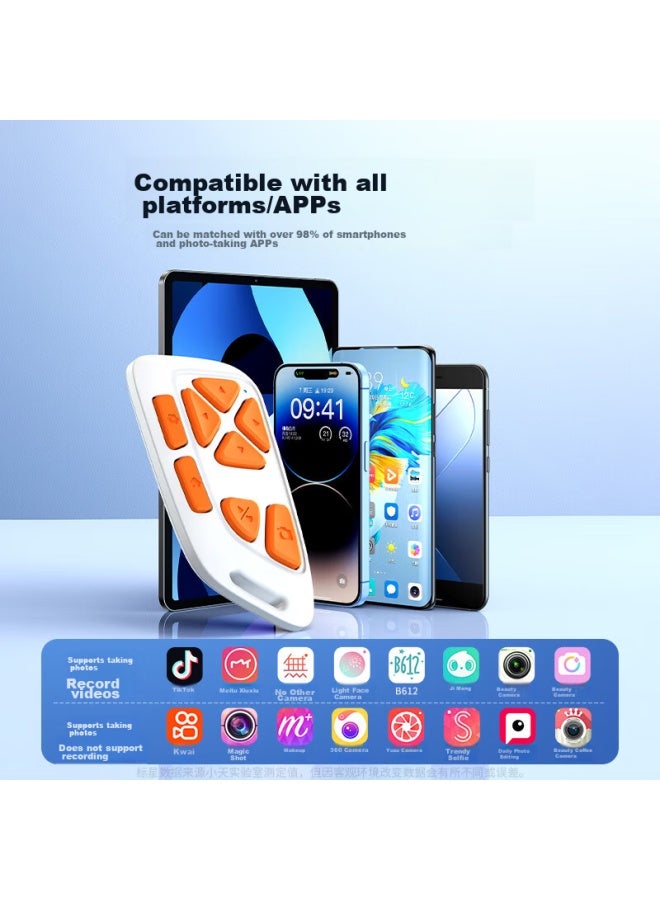 Xiaotian Bluetooth Remote Control For Smartphone Photography, Universal Multi-functional Lazy Device For Selfie, Short Video, Page-turning, Thumbs-up, Compatible With Android And Apple, Rechargeable, Long Battery Life, Silent Button - Image 3