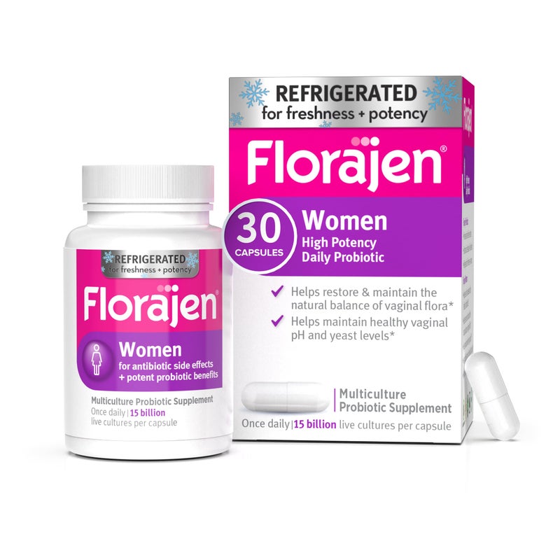 Florajen Womens Vaginal Probiotics Provides Gut Health Constipation Relief For Adults And Bloating Relief For Women 30 Capsules Refrigerated