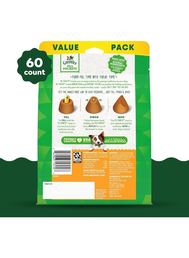 Greenies Pill Pockets for Dogs Capsule Size Natural Soft Dog Treats Chicken Flavor - Image 2