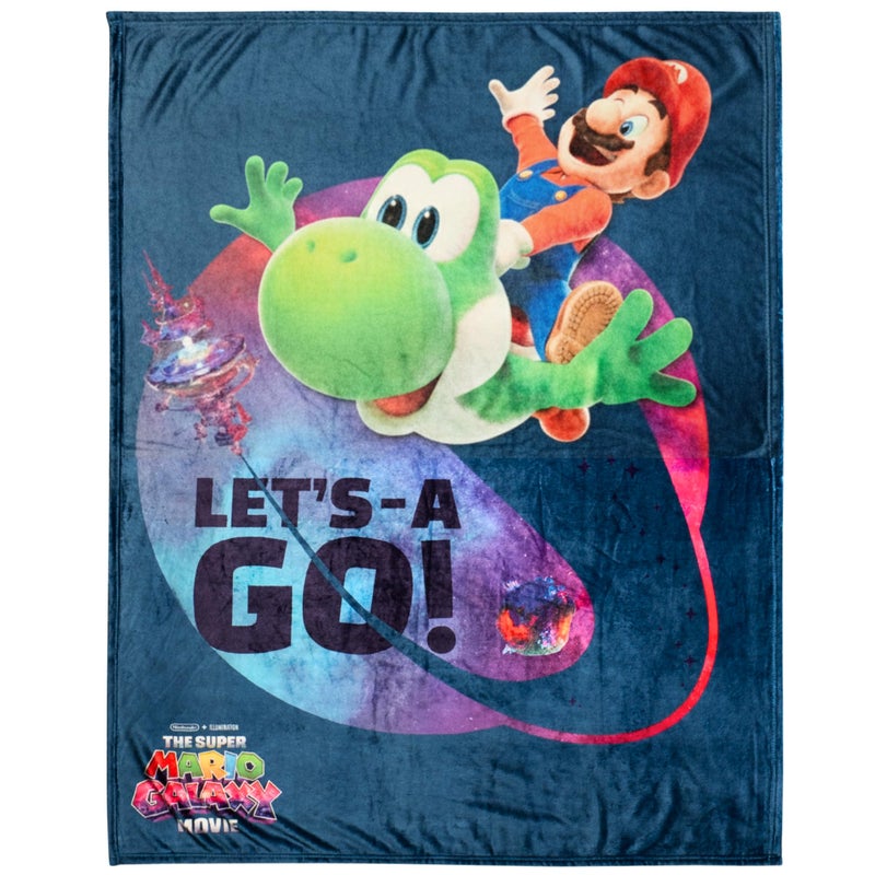 Franco The Super Mario Galaxy Movie Throw Blanket Yoshi Soft Cozy Decorative Blanket for Couch Bed or Gaming Room 100 Officially Licensed Product by Franco Collectibles - Image 2