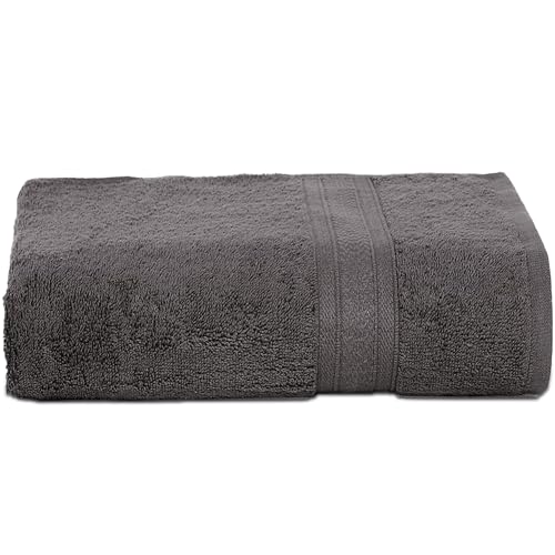 Ambra Linens 500 GSM Highly Absorbent Towel, 100% Cotton, Soft and Plush, All Seasons Use, Large, Everyday Use, Durable (1 Piece of Bath Towel, Solid Grey) - Image 1