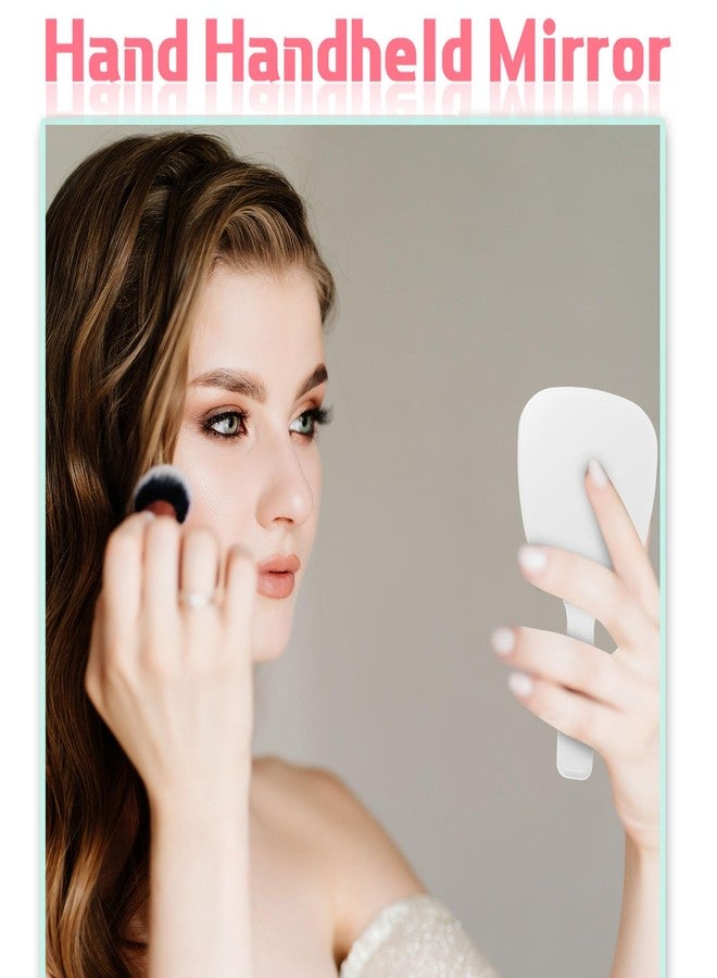 Vinsot 50 Pcs Handheld Mirror Bulk Small Hand Mirrors with Handle Plastic Portable Daily Makeup Tools for Home Travel Camping Daily, 3.15 Inch Wide, 7.09 Inch Long (5 Colors) - Image 3