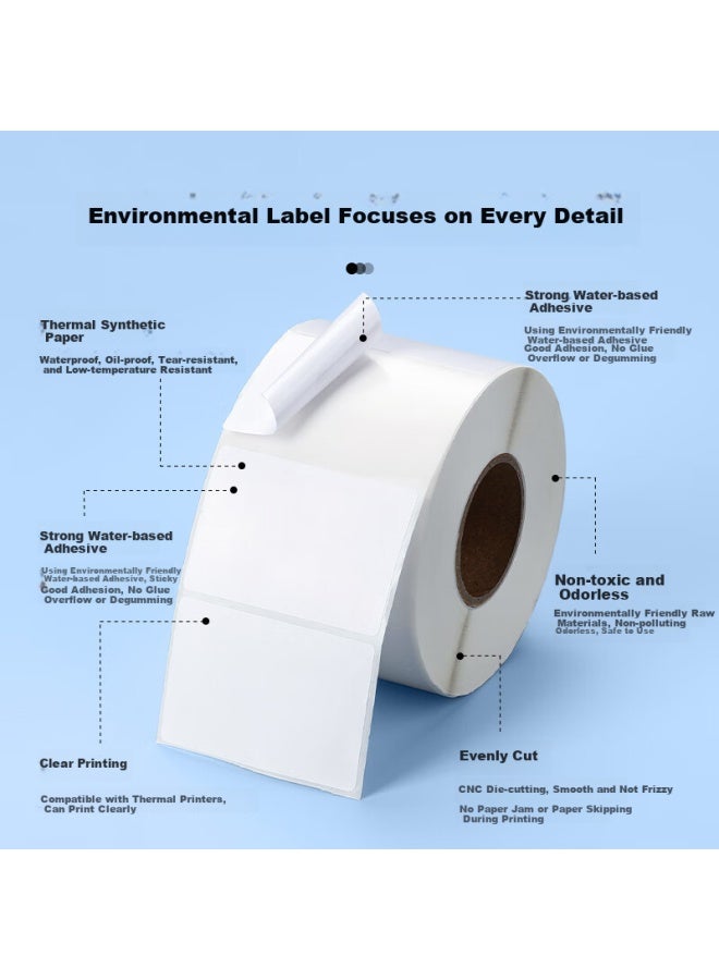 Surada Sulada Five-Proof Thermal Label Paper 80X60Mmx1000 Sheets, Five-Proof Thermal Paper, Five-Proof Thermal Label Paper, Five-Proof Label Printing Paper, Express Delivery Food Label Sticker Bq-0199 - Image 5