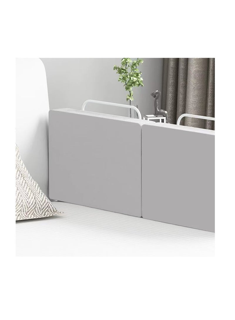 Foldable Crib Bed Rail, free combination bed barrier, children's bed safety barrier protection, upgraded reinforced safety bed fence anti-fall protector, crib guardrail, height adjustable universal bed children's bed guardrail (2-pack gray) - Image 2