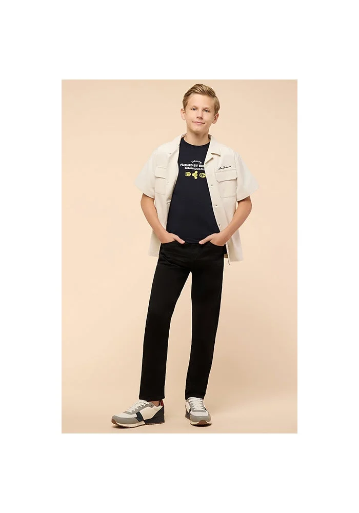 أر أند بي Solid Jeans with Button Closure