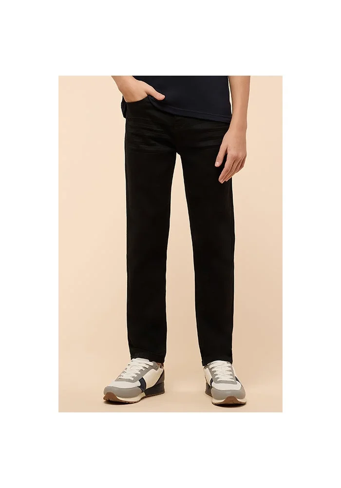 أر أند بي Solid Jeans with Button Closure