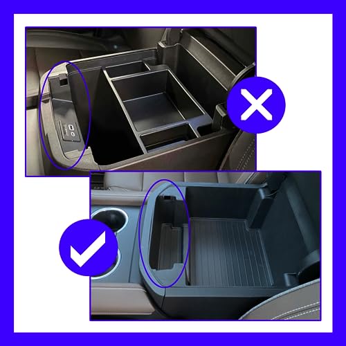 XXCIWP (Full Coverage) 2025 Suburban Yukon Tahoe Premier Sliding Console Tray Center Console Organizer Tray for GMC Yukon Chevy Tahoe Suburban 2021 2022-2024 2025 Armrest Storage Box 2023 Chevrolet Suburban - Image 3