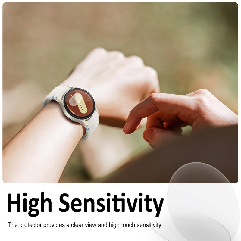 SPGUARD 4 Pack for Samsung Galaxy Watch 7 Screen Protector 40mm Tempered Glass Clear Film Anti Scratch Bubble Free Compatible with Galaxy Watch 7/6/5/4 40mm(NOT for Others Models) - Image 5