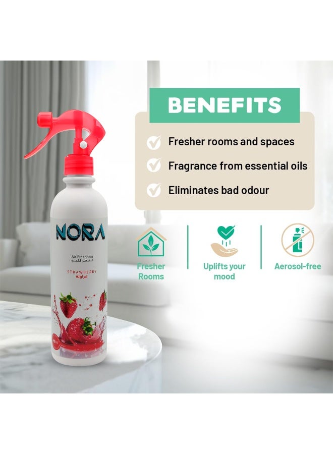 NORA Strawberry Air Freshener Spray – Long Lasting Room & Home Fragrance, Odor Eliminator for Bedroom, Living Room, Kitchen & Office - AF10321 - Image 4