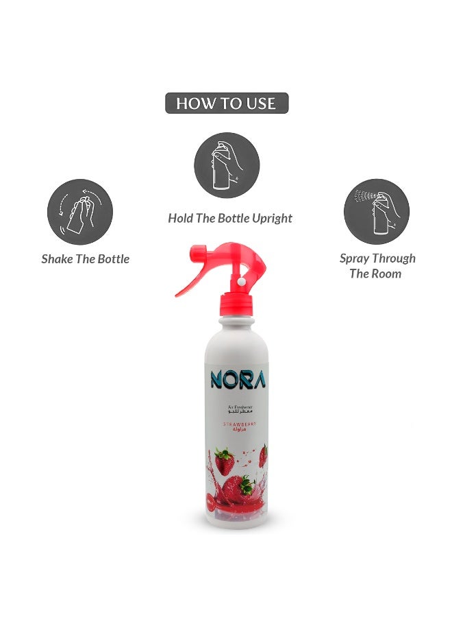 NORA Strawberry Air Freshener Spray – Long Lasting Room & Home Fragrance, Odor Eliminator for Bedroom, Living Room, Kitchen & Office - AF10321 - Image 5