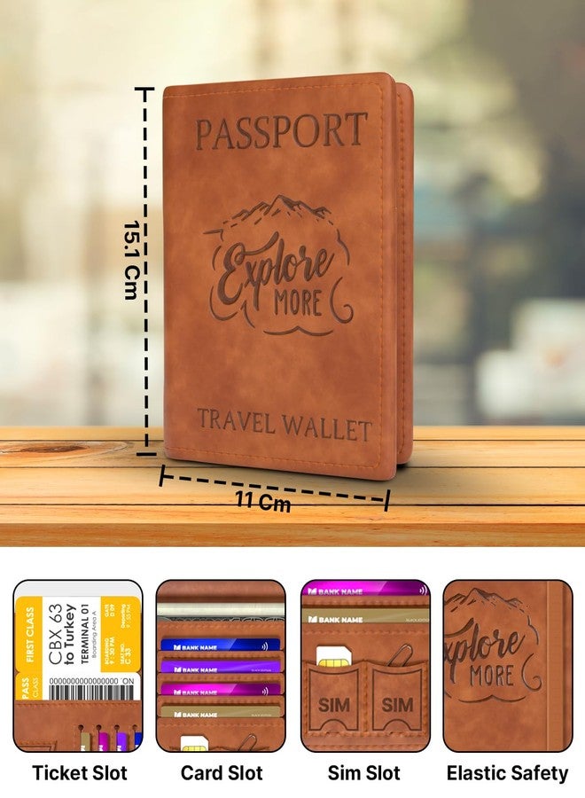 فيدوس حافظة جواز سفر FEDUS للرجال والنساء، غطاء جواز سفر، محفظة، منظم بطاقات الائتمان/الخصم، ووثائق السفر. - جلد صناعي - Image 2