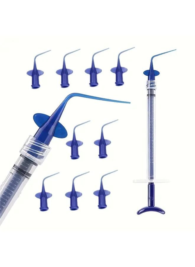 4pcs Disposable Dental Syringe With Cap Curved Tip For Tooth Filling Accurate Injection - Image 2