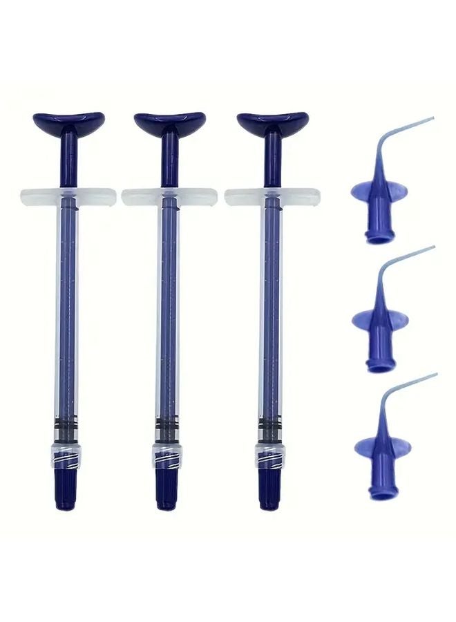 4pcs Disposable Dental Syringe With Cap Curved Tip For Tooth Filling Accurate Injection - Image 4