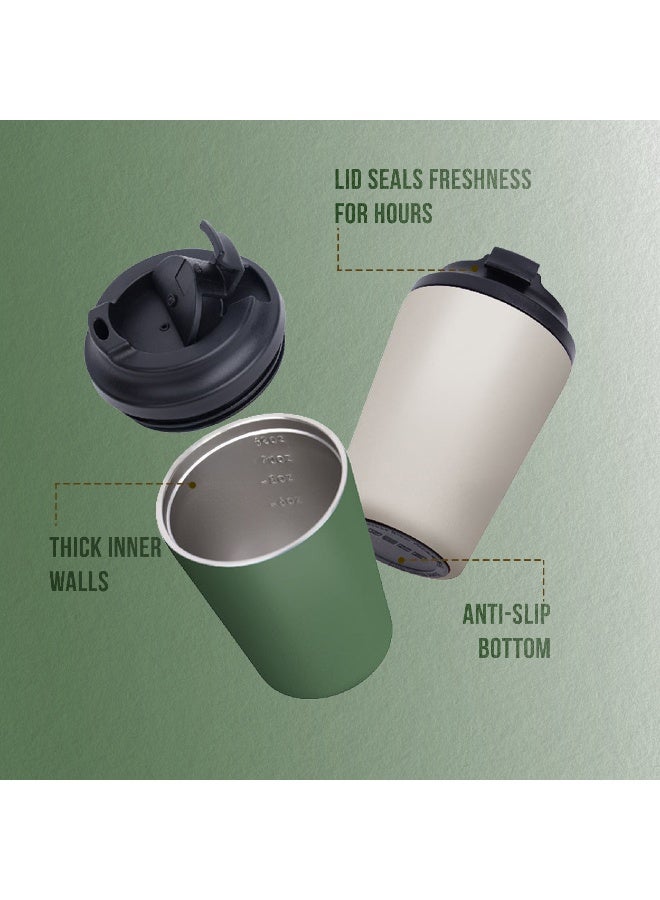 S2C WANDER Series - Premium Insulated Coffee Travel Mug with Lid, Leak Proof, BPA Free, Stainless Steel, Keeps Drinks Hot 8 Hours/Cold 12 Hours, 12oz Capacity, Perfect for Travel & Car - Image 4